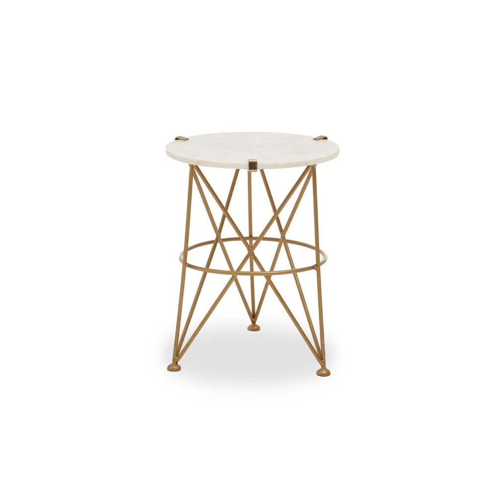Marble Brass Accent Table