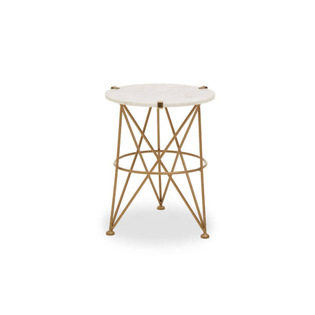 Marble Brass Accent Table