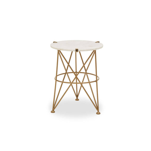 Marble Brass Accent Table