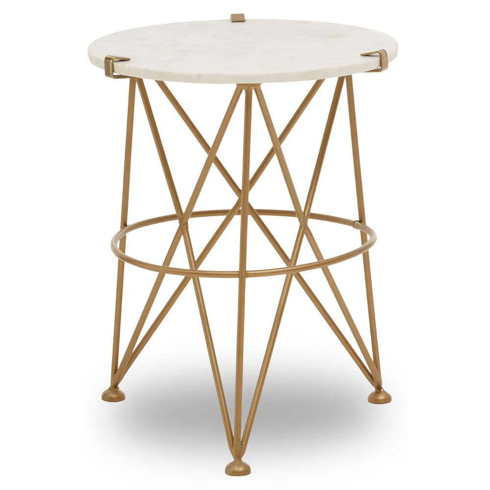 Marble Brass Accent Table