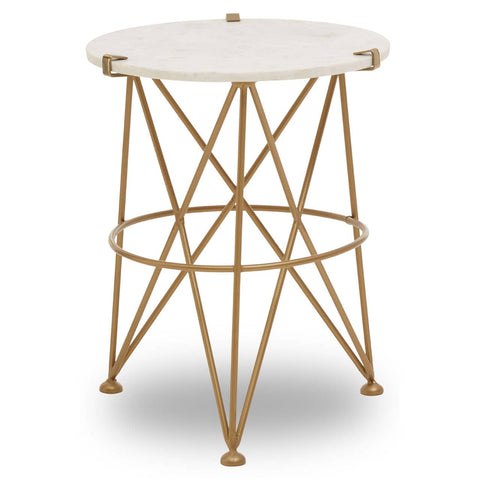 Marble Brass Accent Table