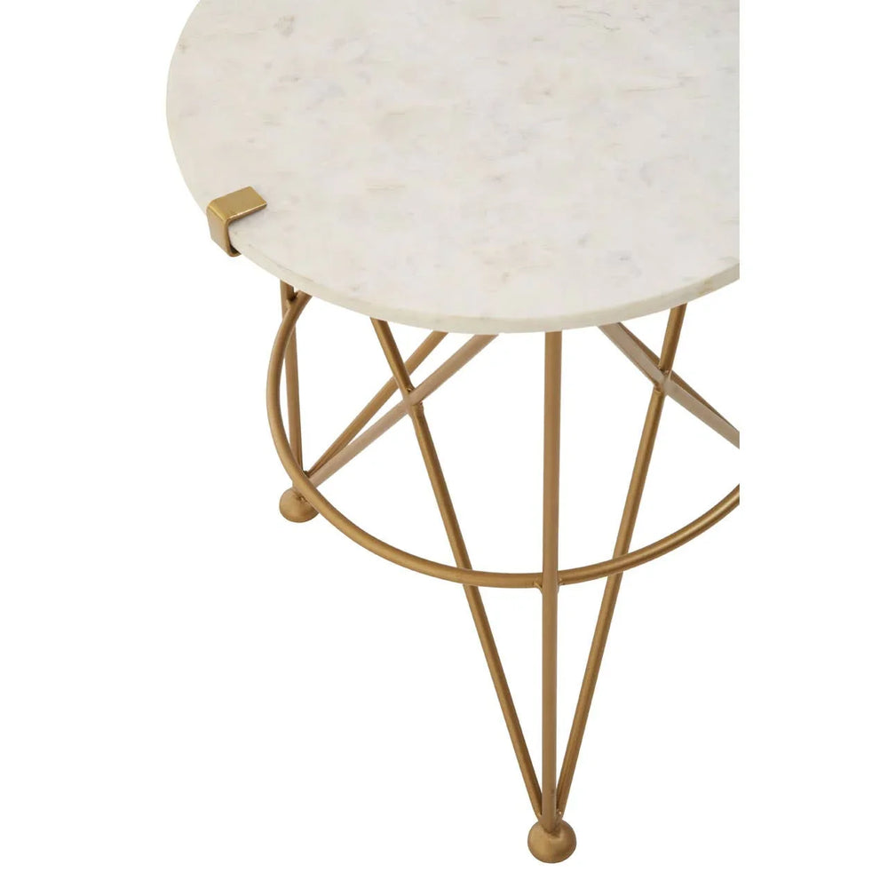 Marble Brass Accent Table