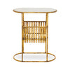 Sleek Marble Magazine Rack Table