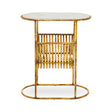 Sleek Marble Magazine Rack Table