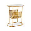 Sleek Marble Magazine Rack Table