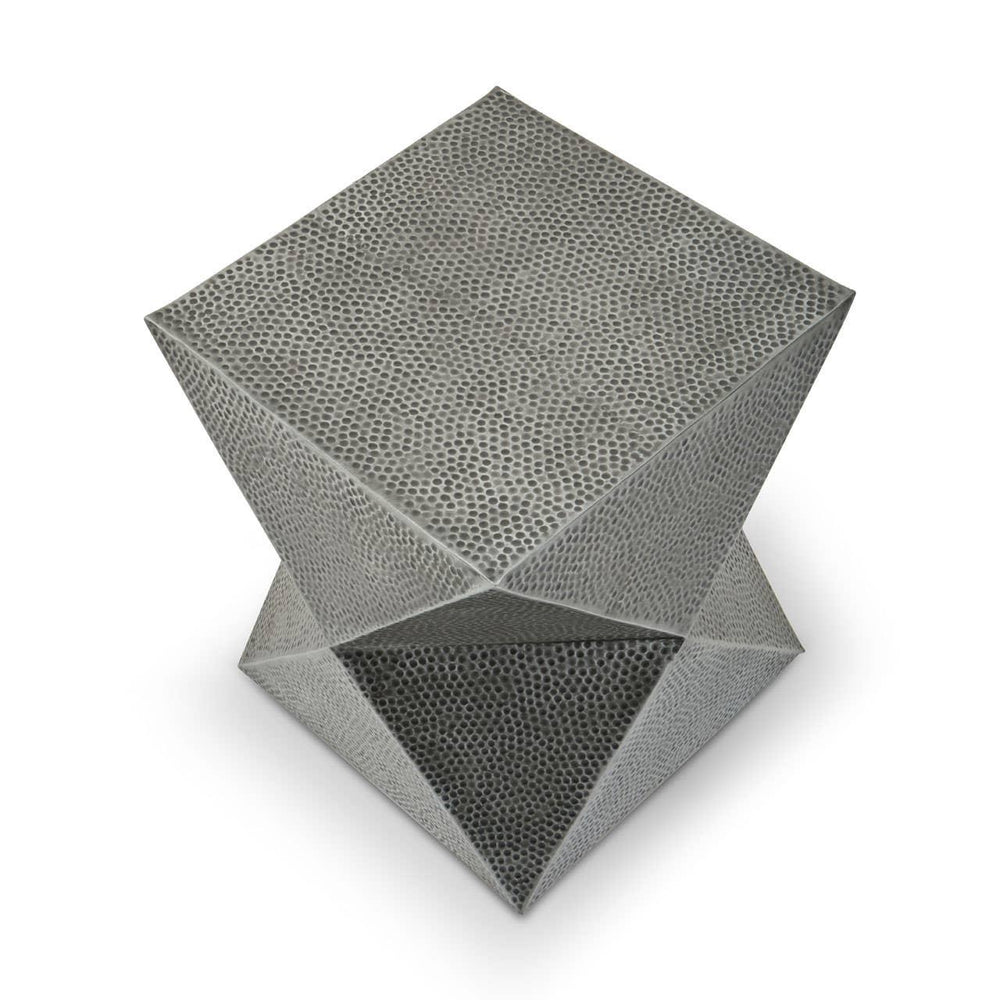 Triangular Geometric Zinc Stool