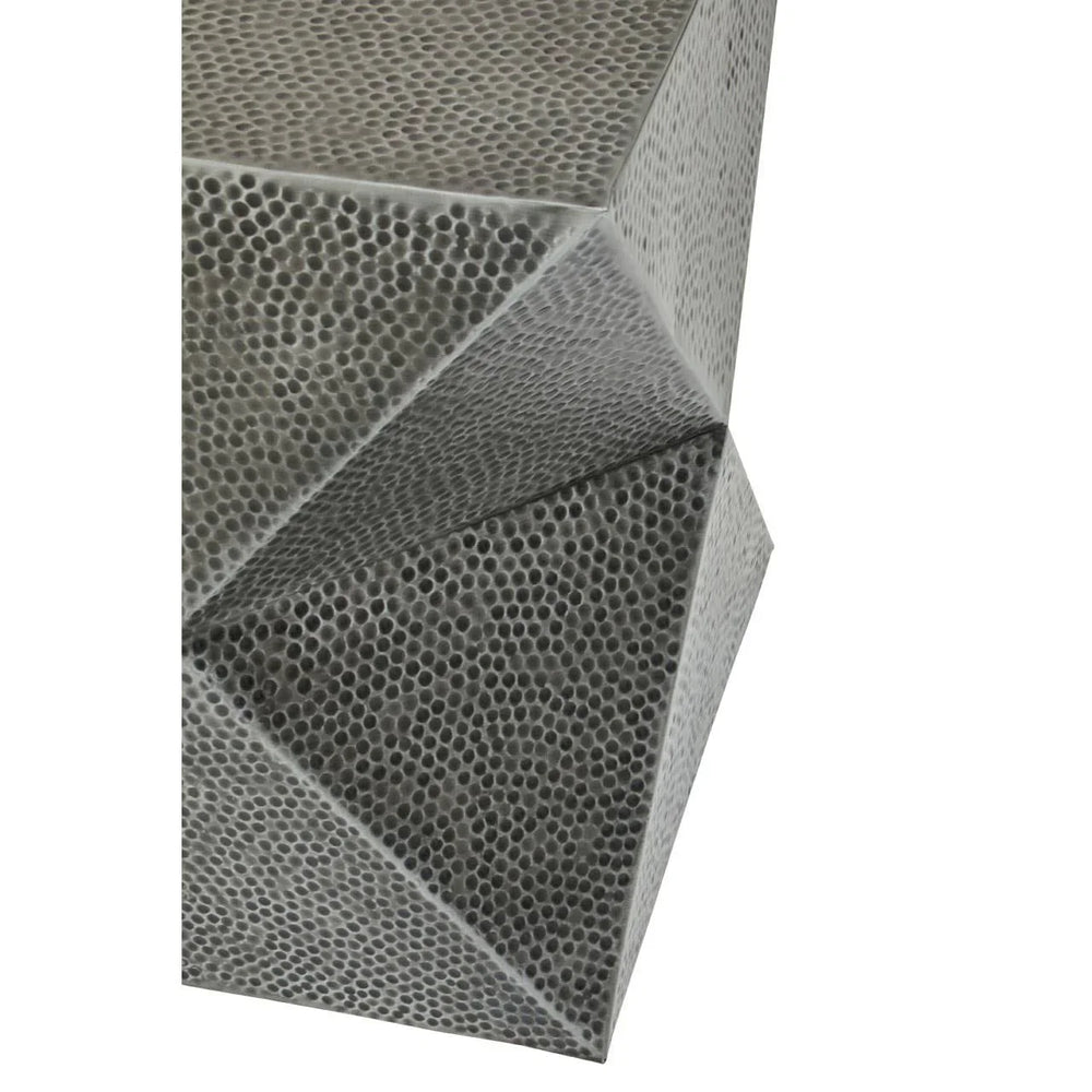 Triangular Geometric Zinc Stool