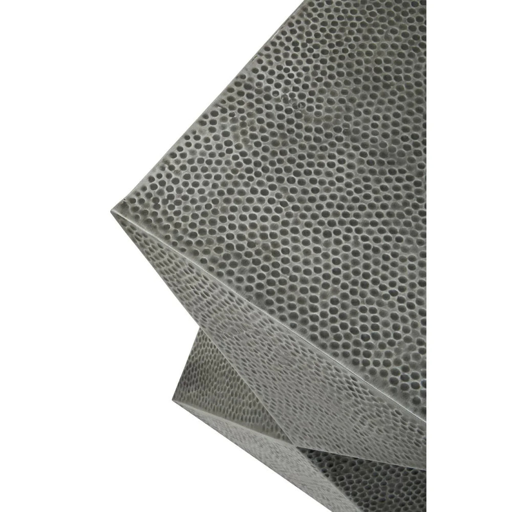 Triangular Geometric Zinc Stool