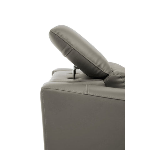 Modern Grey Leather Armchair