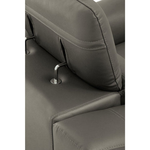 Modern Grey Leather Armchair