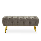 Luxe Mink Velvet Gold Bench