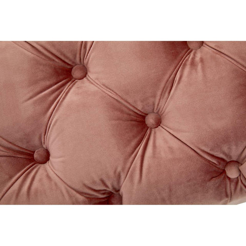 Luxe Pink Velvet Gold Bench