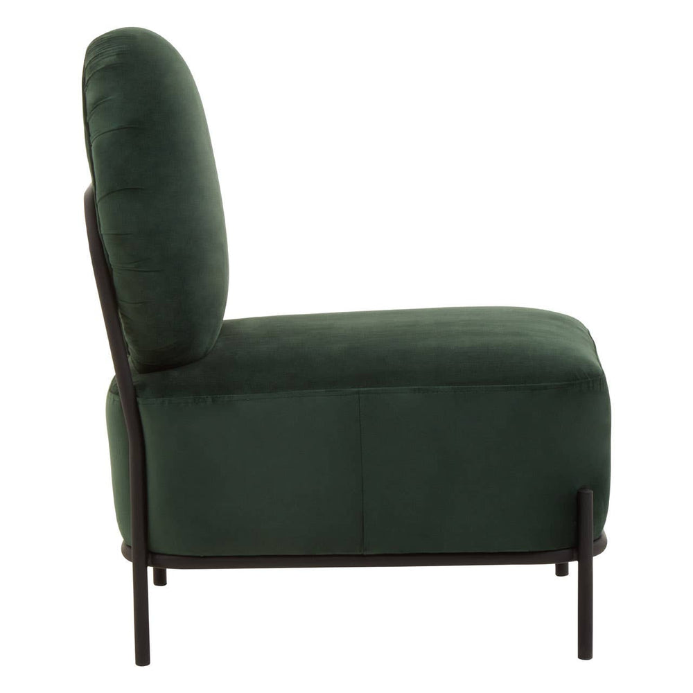 Luxe Green Velvet Accent Chair
