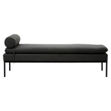 Harley Dark Grey Linen Textured Iron Frame Day Bed