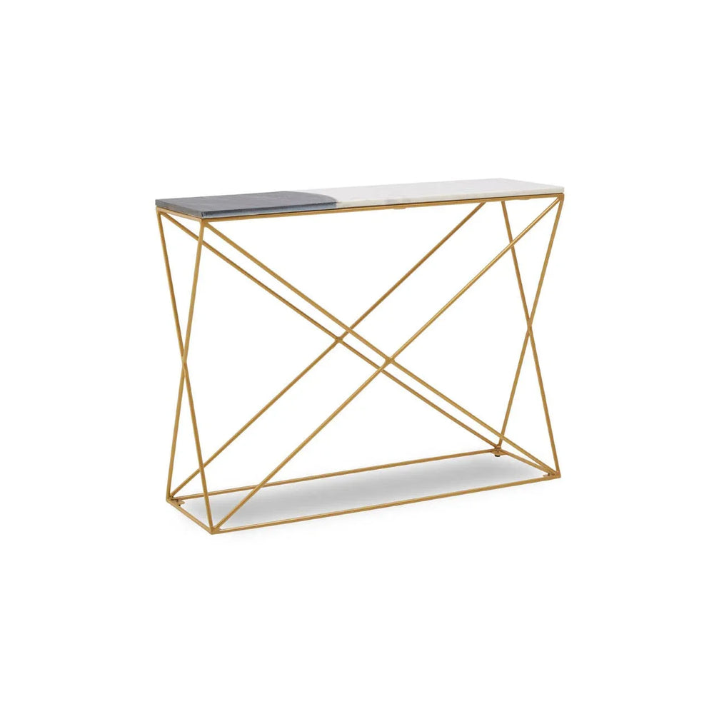 Luxury Marble Brass Console Table