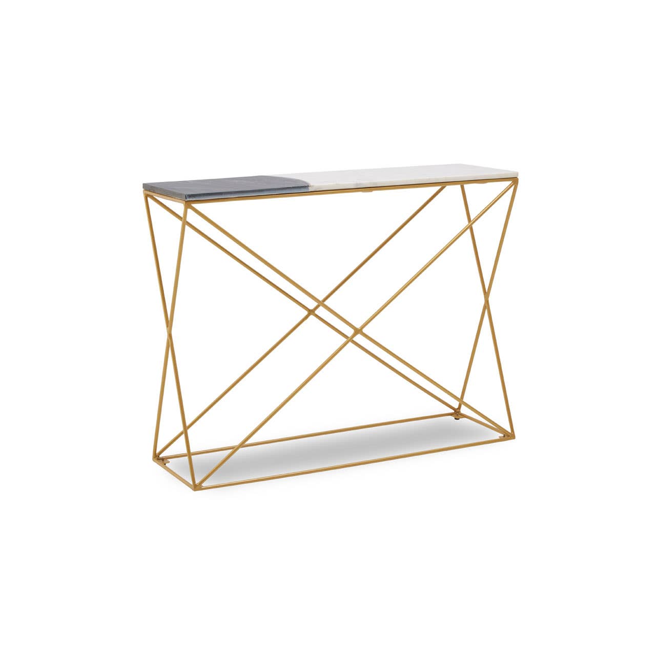 Luxury Marble Brass Console Table