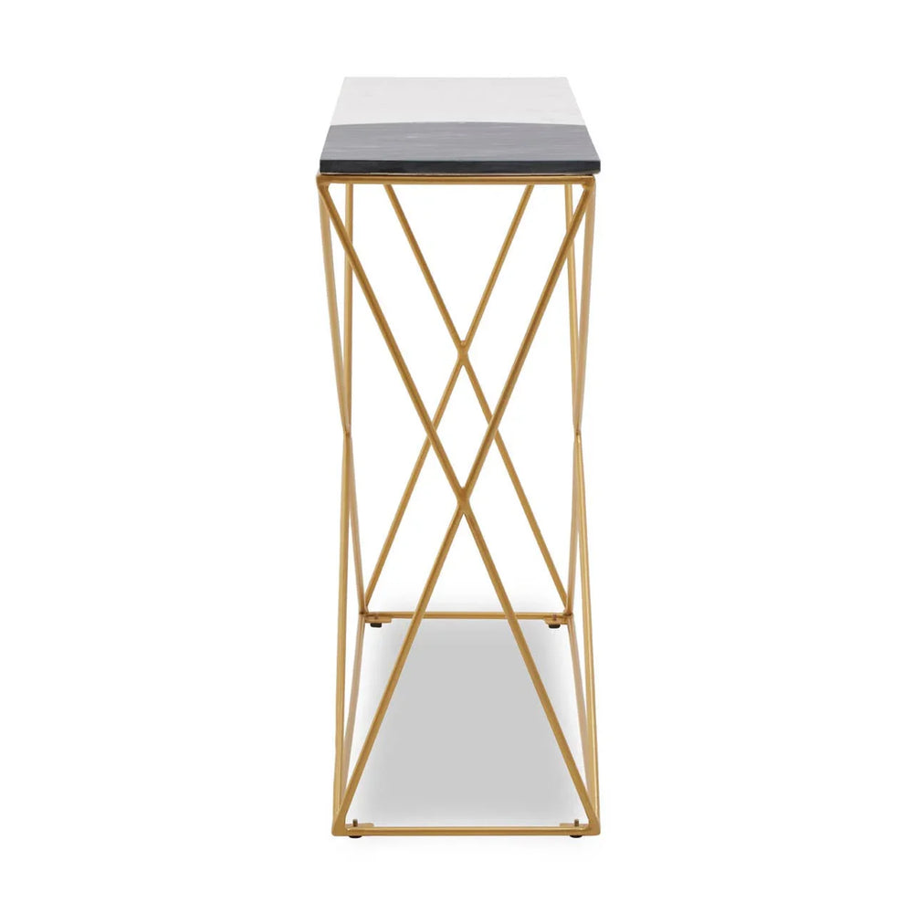 Luxury Marble Brass Console Table