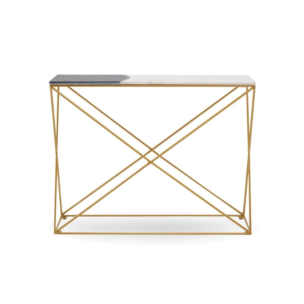 Luxury Marble Brass Console Table