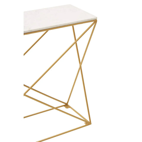Luxury Marble Brass Console Table