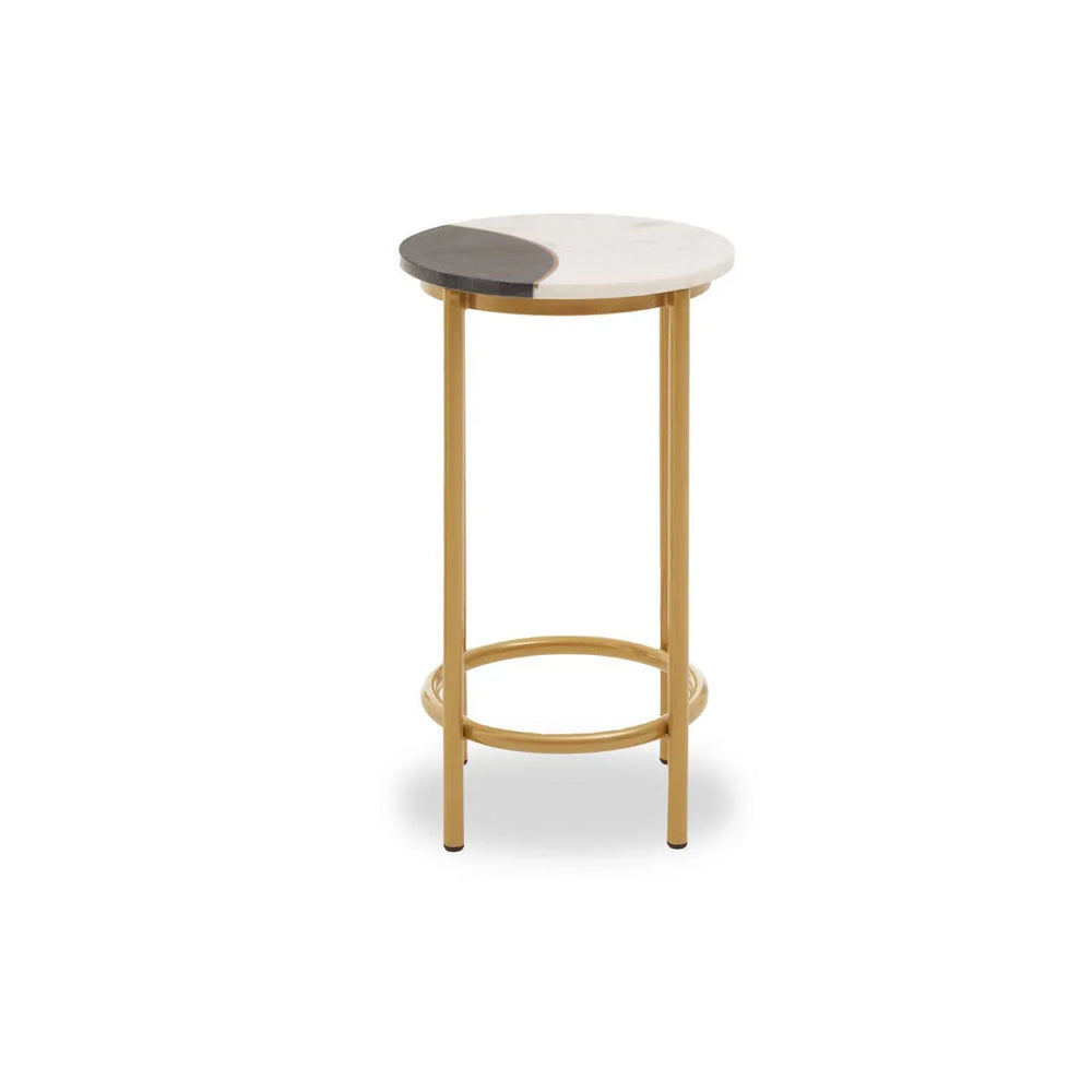 Elegant Marble Brass Side Table