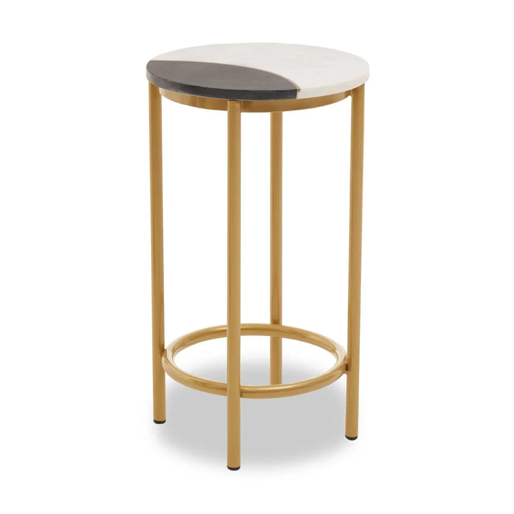 Elegant Marble Brass Side Table