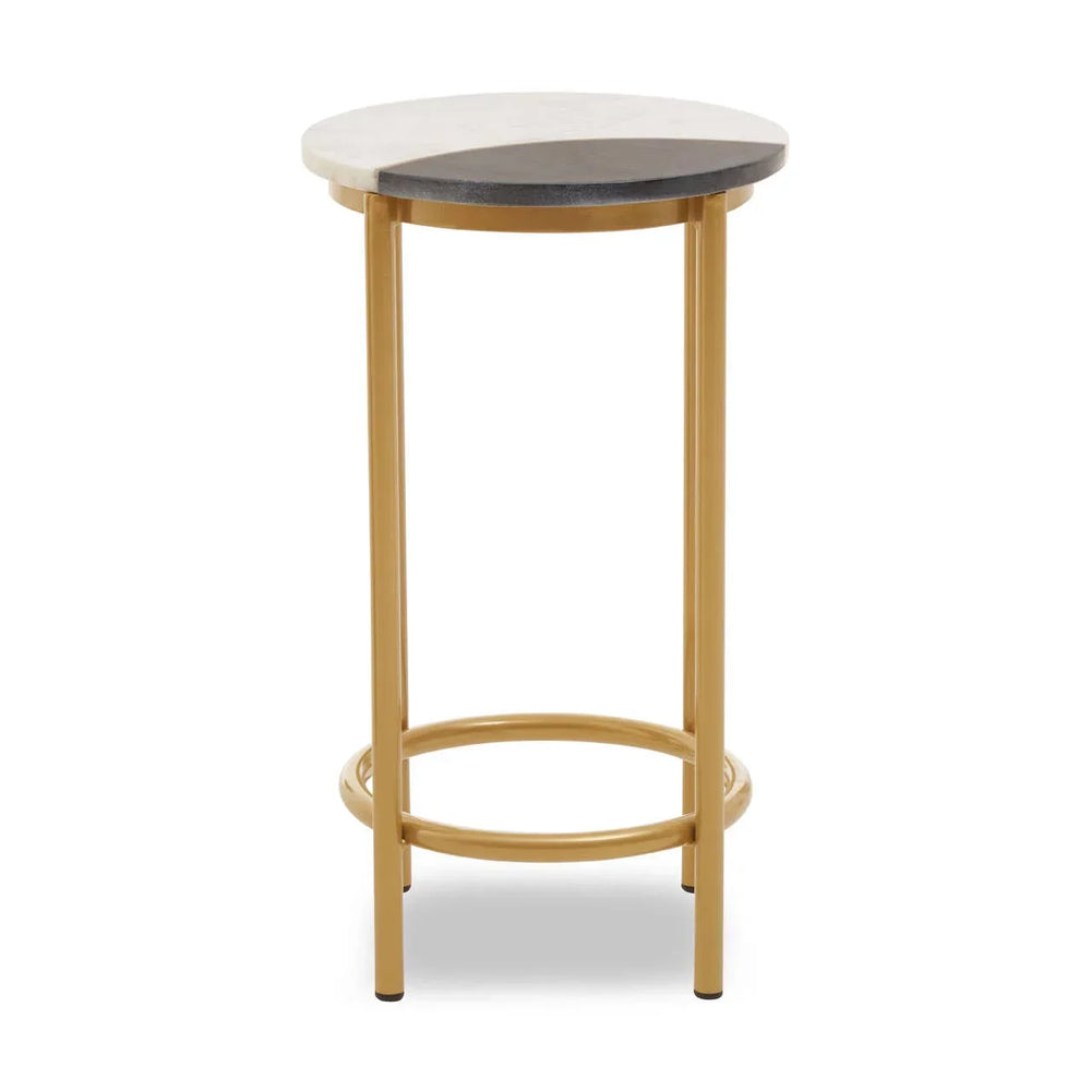 Elegant Marble Brass Side Table