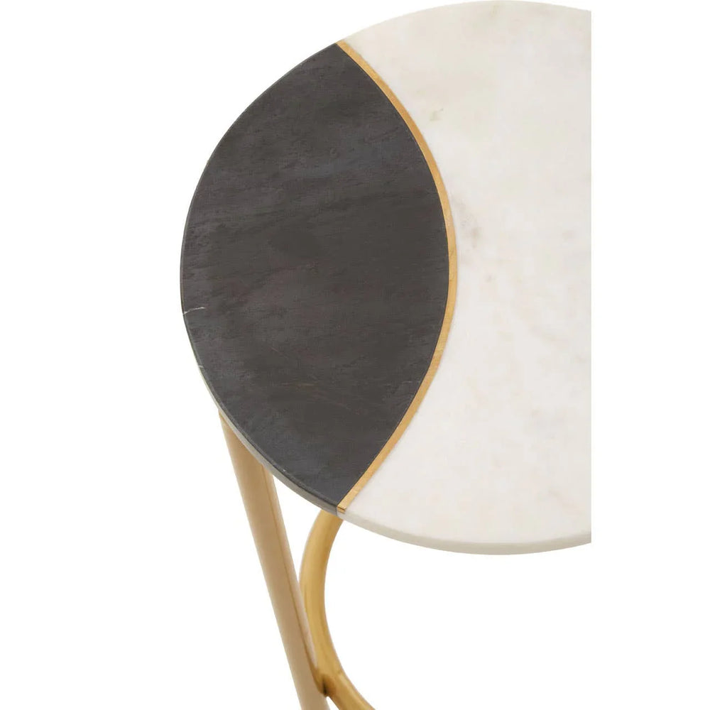 Elegant Marble Brass Side Table