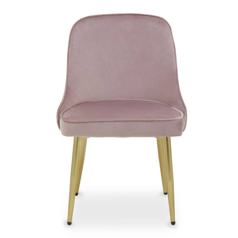 Luxe Pink Velvet Dining Chair