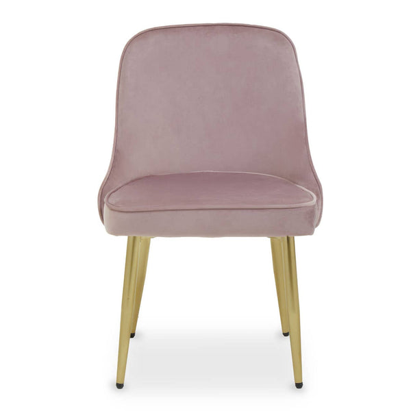 Luxe Pink Velvet Dining Chair