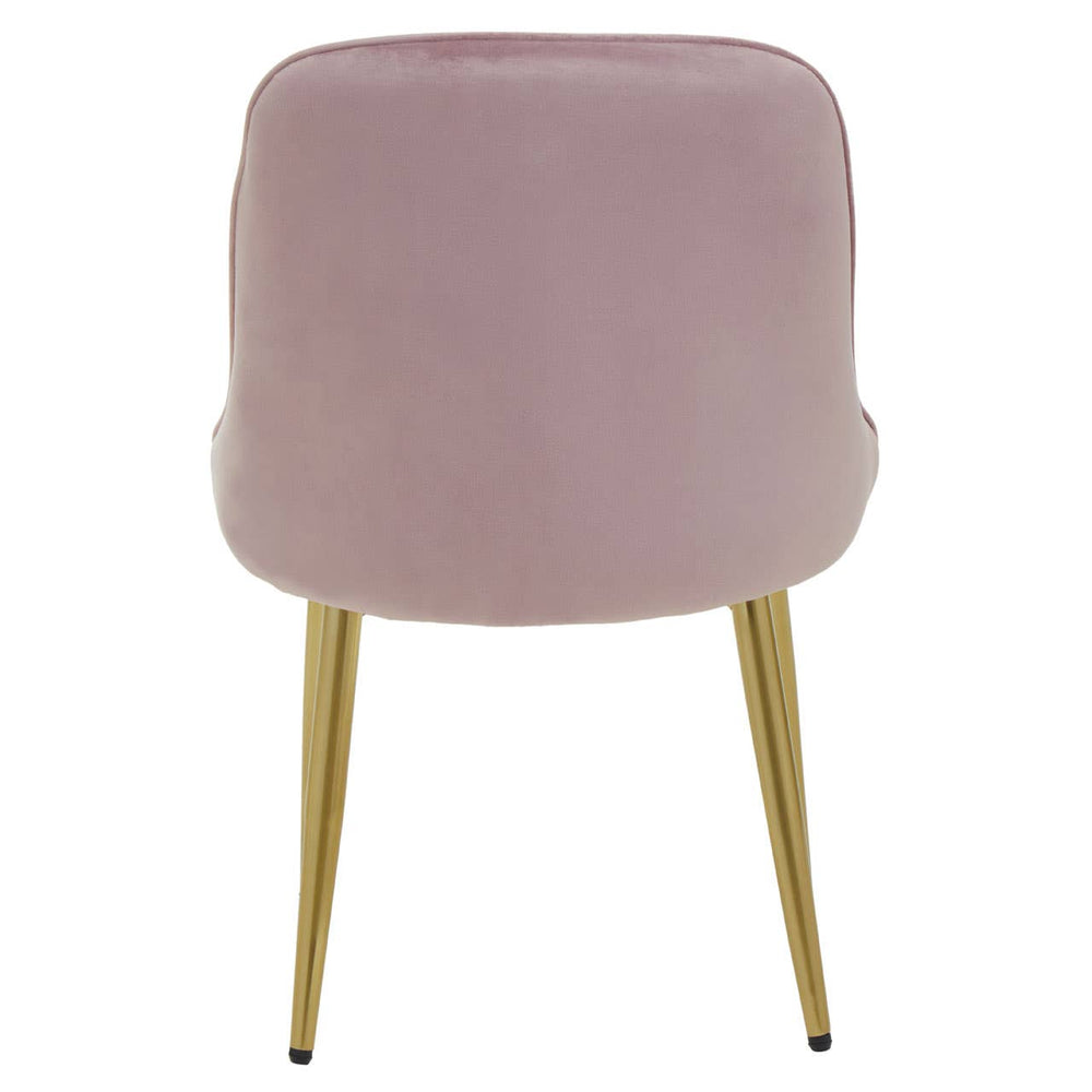Luxe Pink Velvet Dining Chair