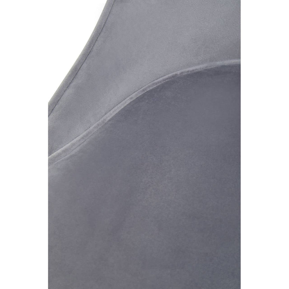 Luxe Grey Velvet Dining Chair