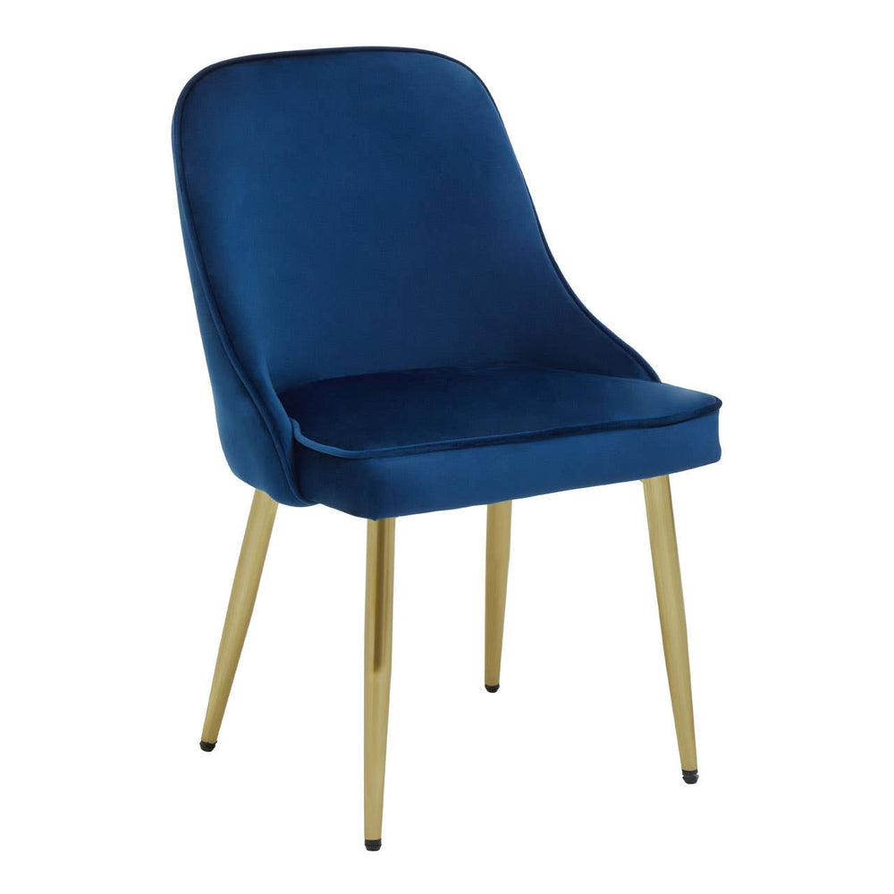 Luxe Midnight Velvet Dining Chair