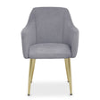Luxe Grey Velvet Dining Chair