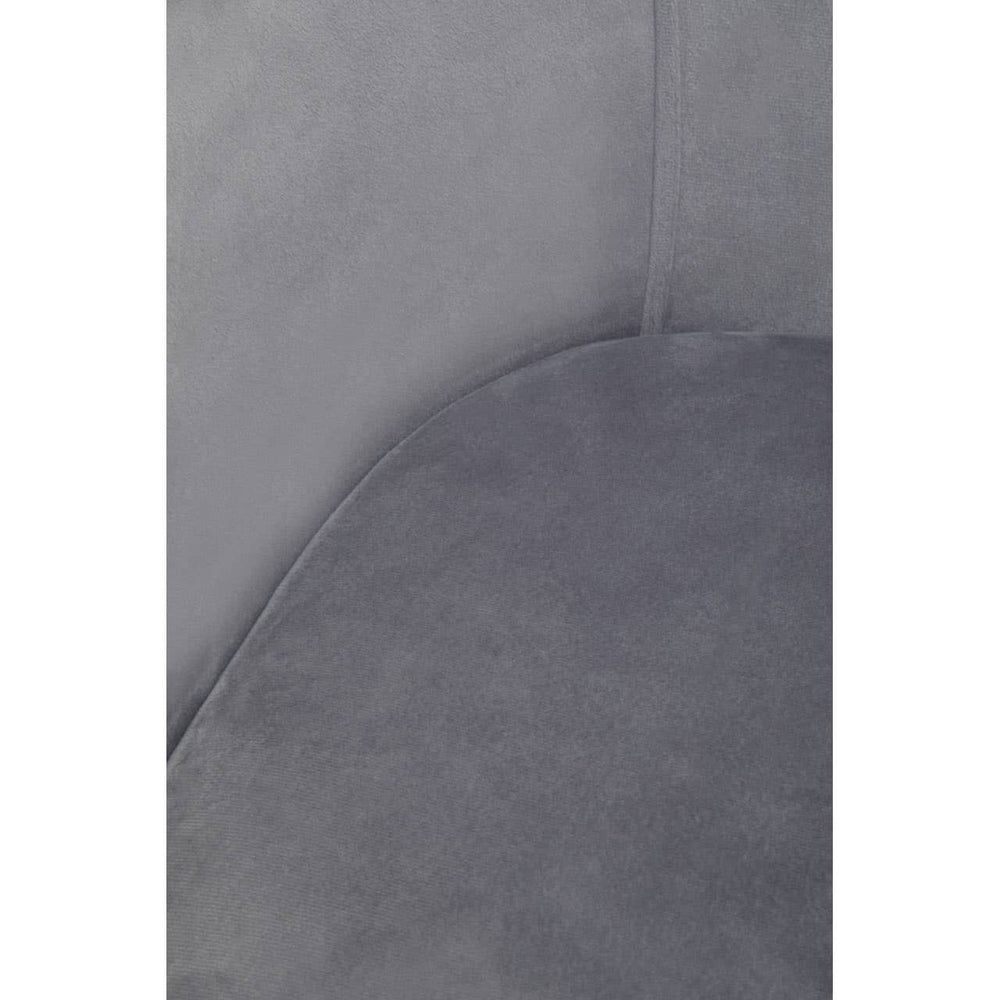 Luxe Grey Velvet Dining Chair