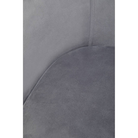 Luxe Grey Velvet Dining Chair