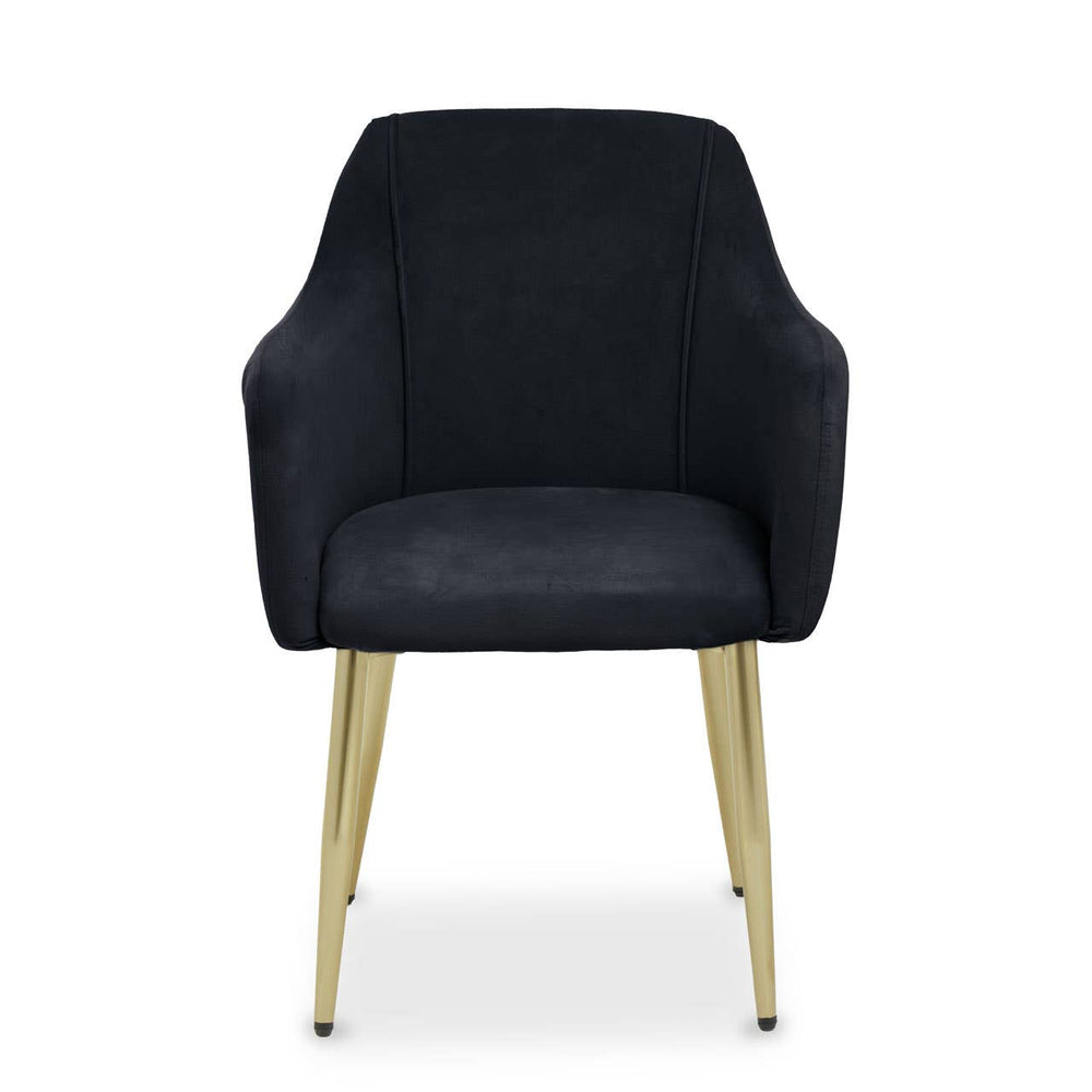 Luxe Black Velvet Dining Chair