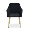 Luxe Black Velvet Dining Chair
