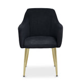 Luxe Black Velvet Dining Chair