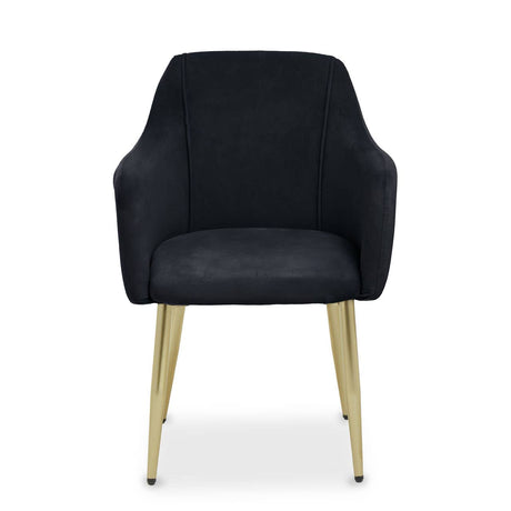 Luxe Black Velvet Dining Chair
