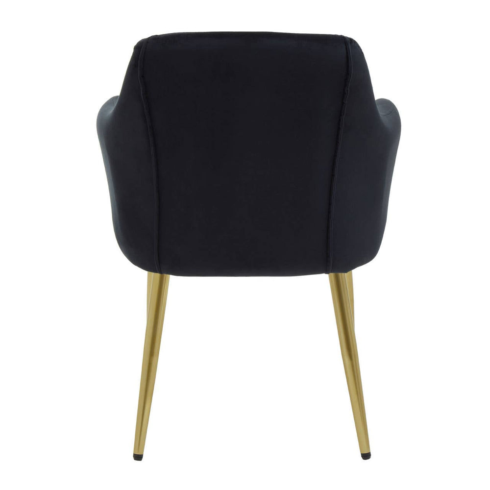 Luxe Black Velvet Dining Chair