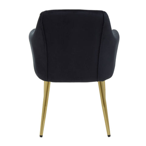 Luxe Black Velvet Dining Chair
