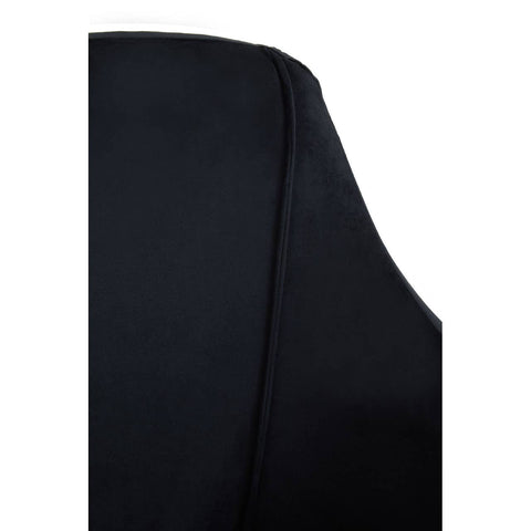 Luxe Black Velvet Dining Chair