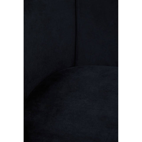 Luxe Black Velvet Dining Chair