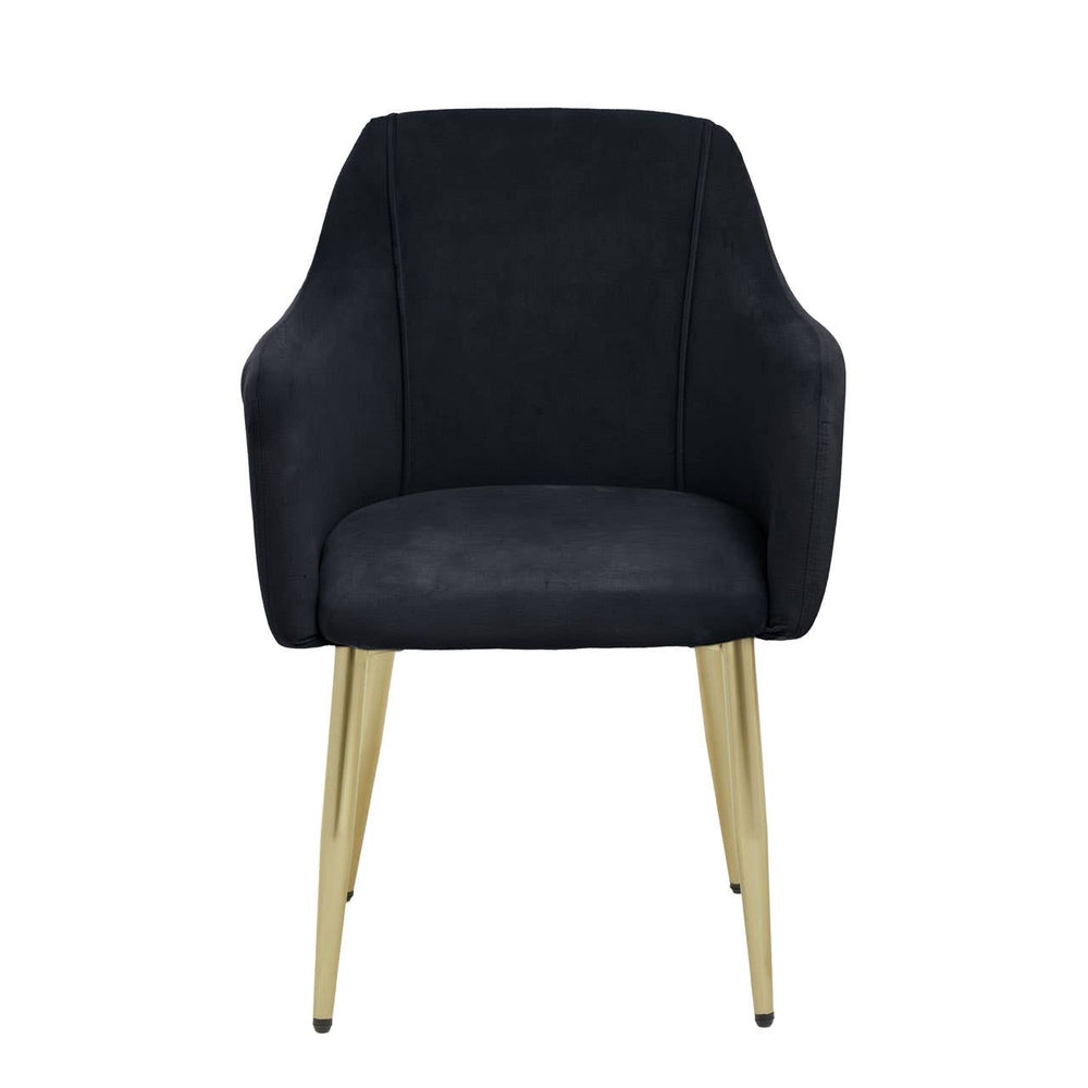 Luxe Black Velvet Dining Chair