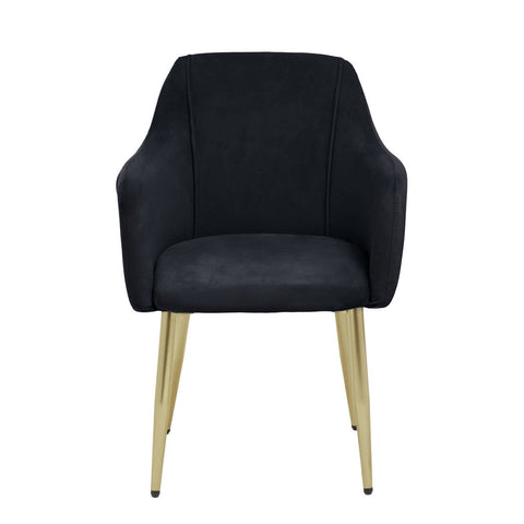 Luxe Black Velvet Dining Chair