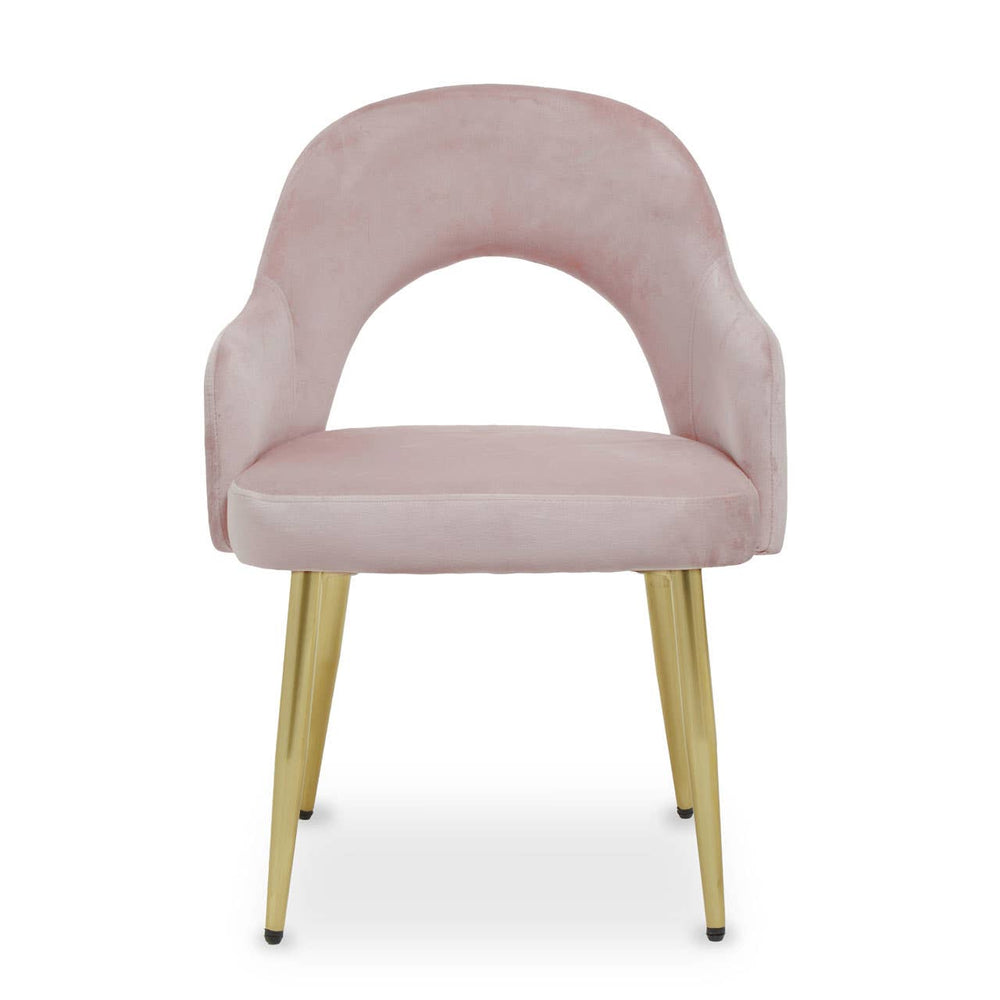 Luxe Pink Velvet Dining Chair