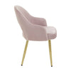 Luxe Pink Velvet Dining Chair