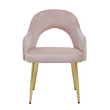 Luxe Pink Velvet Dining Chair