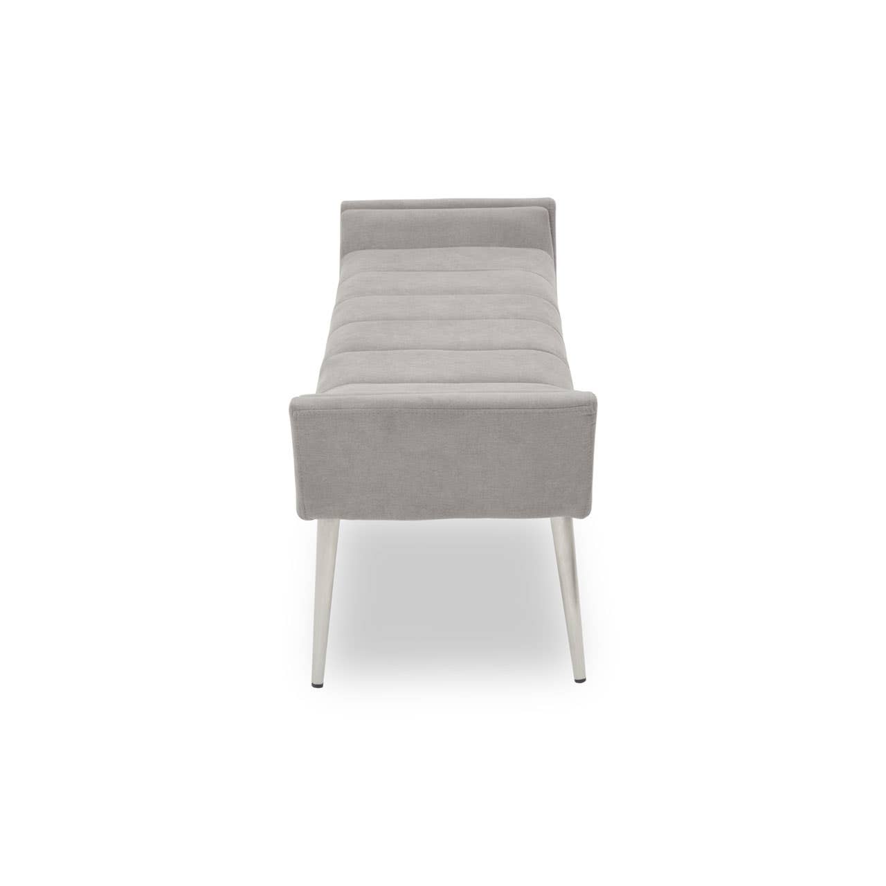 Sleek Grey Upholstered Bench