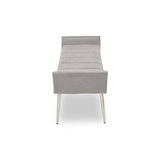 Sleek Grey Upholstered Bench
